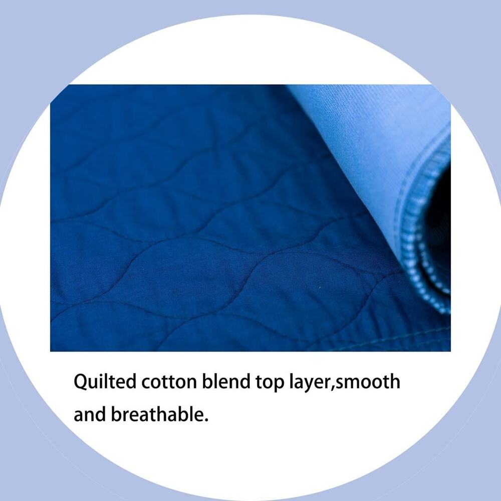Reusable Washable Incontinence Bed Pads 2 Pack 34X36 Absorbent Waterproof Quilte - Picture 5 of 5
